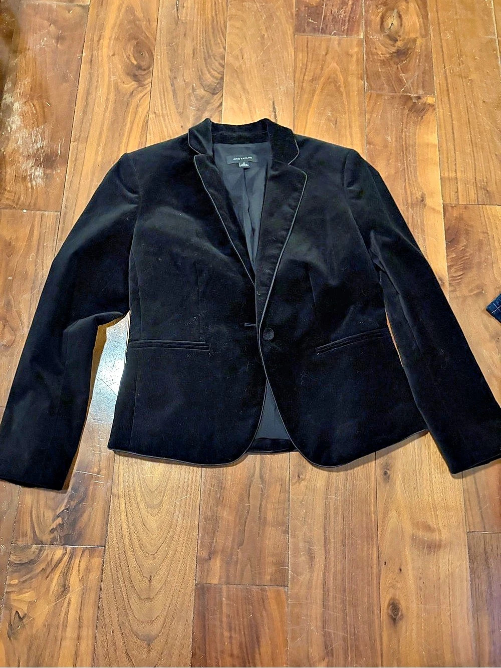 Ann Taylor Black Velvet Blazer